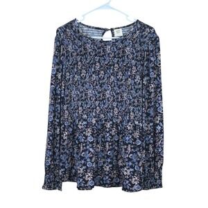Good Hart Matilda Jane Womens L Top Floral Smocked Long Sleeve Peasant‎
